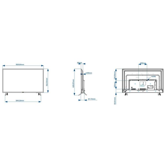 Philips 43HFL4014-12 Tv Hospitality 43'' Full Hd 250 cd-m² Nero 16W