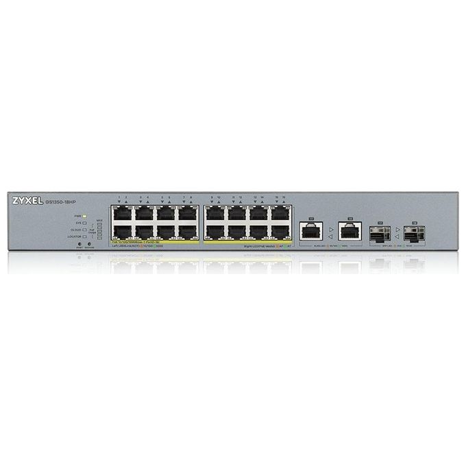 Zyxel GS1350-18HP-EU0101F Switch di Rete Gestito L2 Gigabit Ethernet 10-100-1000 Grigio Supporto Power over Ethernet