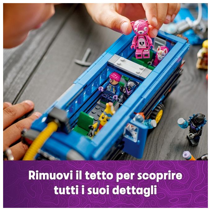 Lego 77073 Fortnite Bus della Battaglia Set da Costruzione 954 pezzi con 9 Minifigure eta' 10+