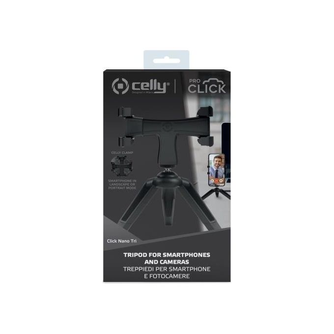 Celly Nano Tripod Black Treppiede per Smartphone Nero