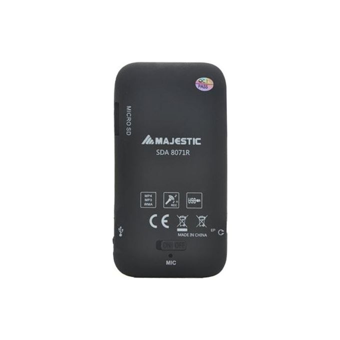 Majestic Lettore Mp4 con MicroSD 8Gb Nero