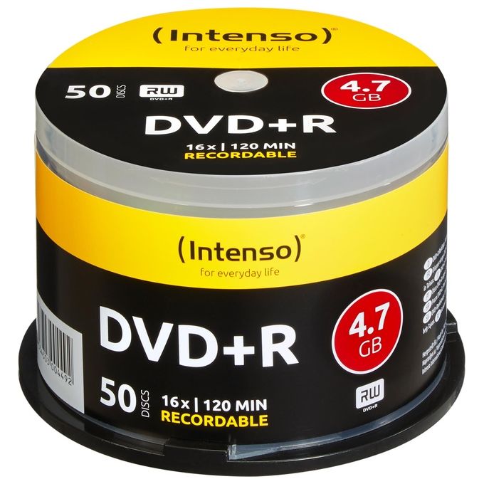 Intenso DvdR 4.7Gb 16x Spindle 50 Pezzi
