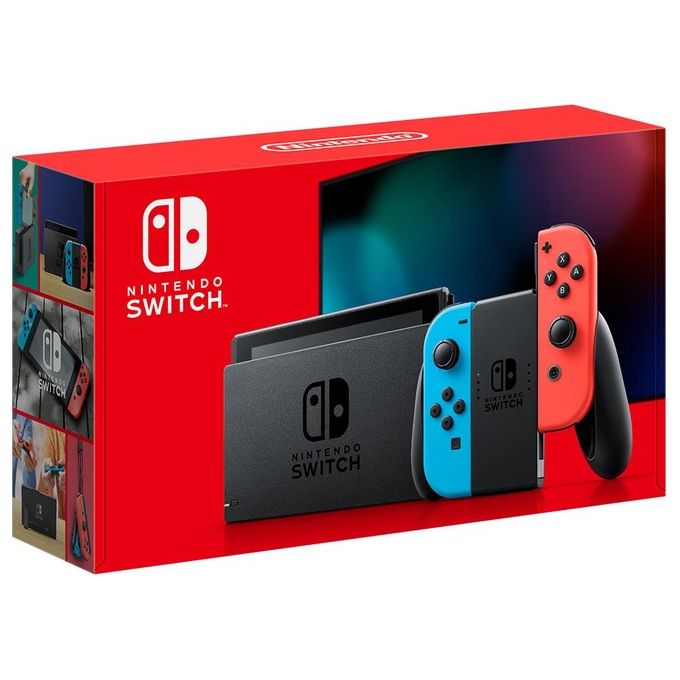 Nintendo Switch Console da Gioco Portatile Blu-Rosso Neon 6,2'' 32Gb Wi-Fi