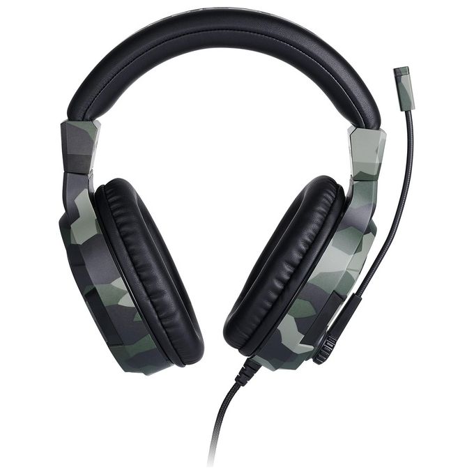 Bigben Interactive PS4OFHEADSETV3G Cuffie Gaming Stereo Cablate Jack 3.5 mm Microfono Regolabile con Mute colore Verde Camo