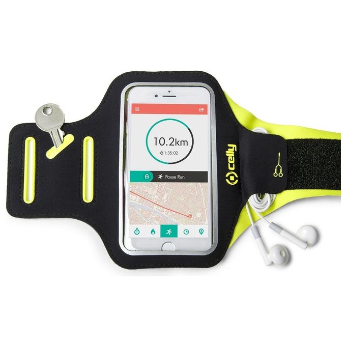 Celly Arm Band Fascia da Braccio per Smartphone 6.5'' Giallo
