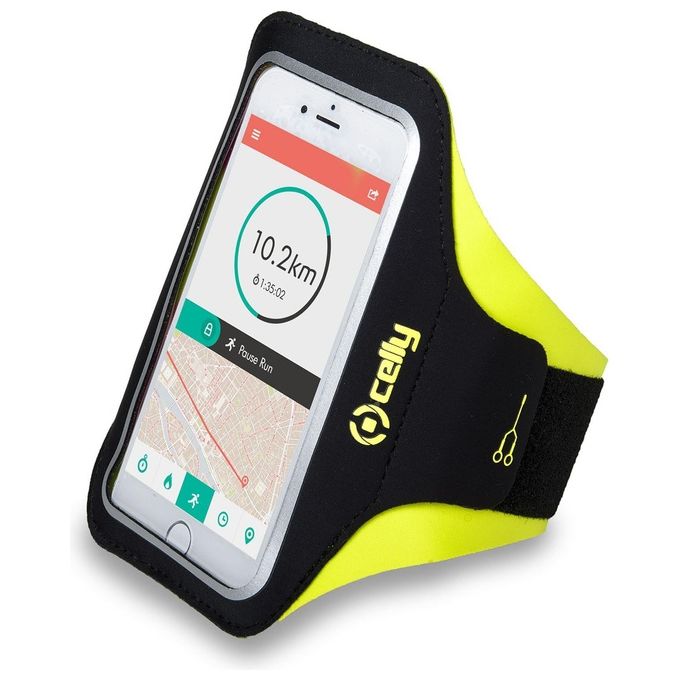 Celly Arm Band Fascia da Braccio per Smartphone 6.5'' Giallo