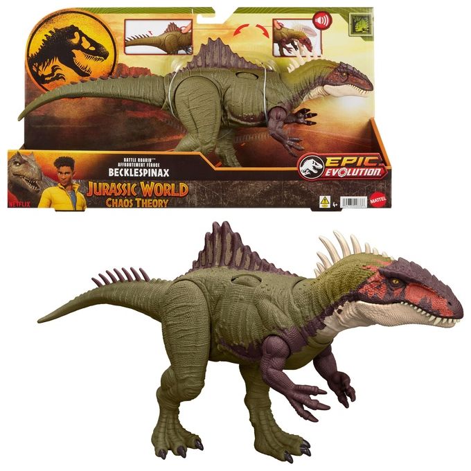 Mattel Jurassic World Becklespinax Battaglie Ruggenti