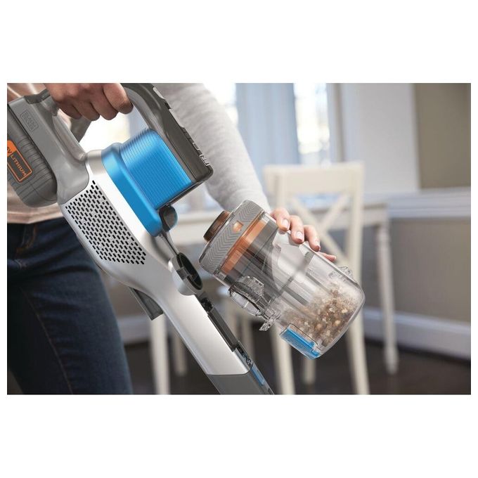 Black+Decker BHFEV362D PowerSeries Extreme Scopa Ricaricabile Capacita' 0,75 L Tecnologia al Litio 36 V Blu