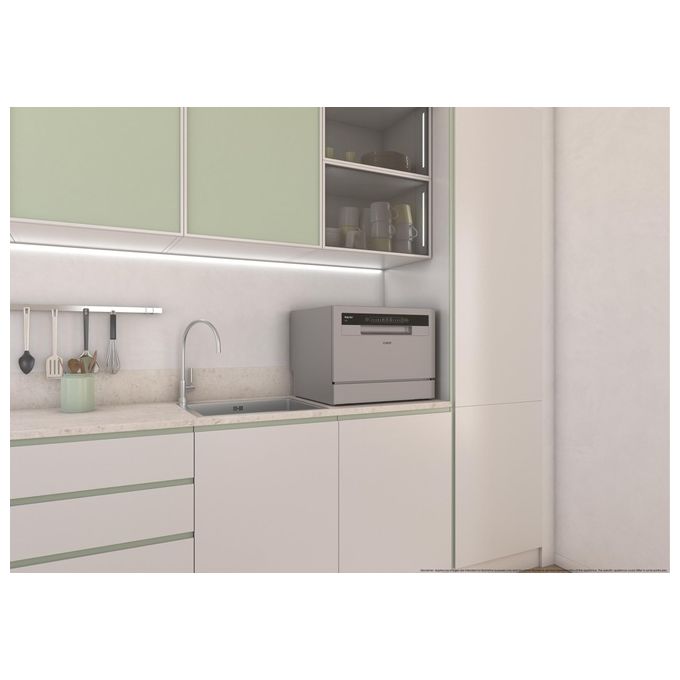 Candy RapidÓ CP 6E51LS Lavastoviglie Libera installazione 6 coperti Classe E Silver