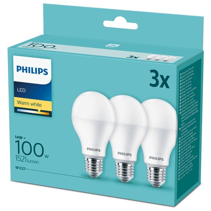 Philips Tripacco Lampadina 100W E27