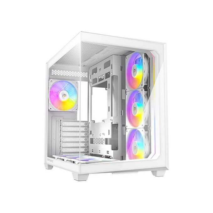 Antec C5 ARGB Bianco Ventole ARGB PWM da 7x120mm Incluse Porta di Tipo C 3.2 Gen 2 Pannelli Frontali e Laterali in Vetro Temperato Senza Cuciture