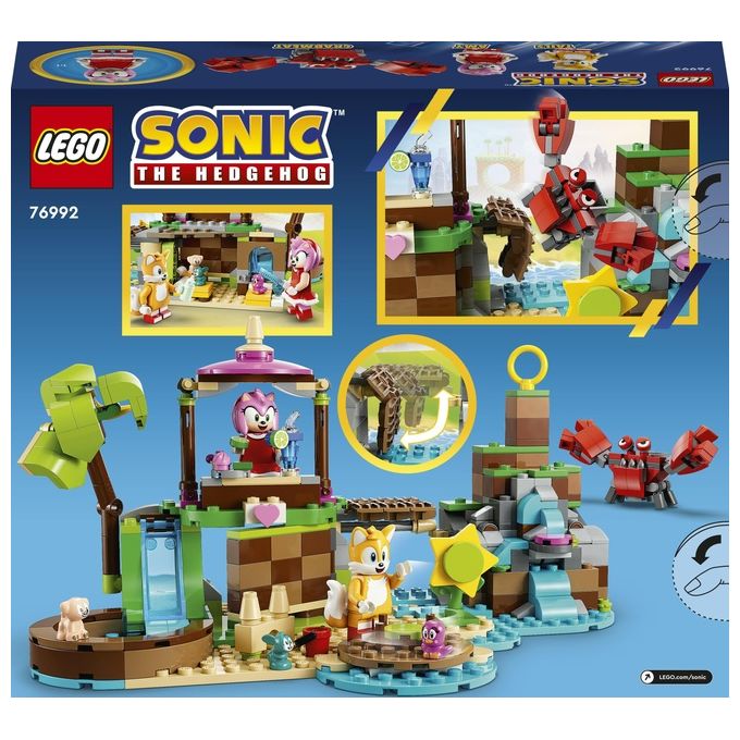 LEGO Sonic the Hedgehog 76992 L'Isola del Soccorso Animale di Amy, Giocattolo con 6 Personaggi, Regalo per Bambini dai 7 Anni