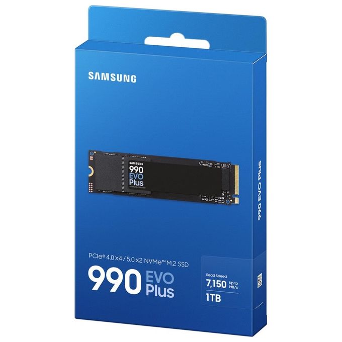 Samsung MZ-V9S1T0BW 990 EVO Plus SSD Interno da 1Tb PCIe Gen 4.0 x4 - 5.0 x2 NVMe 2.0