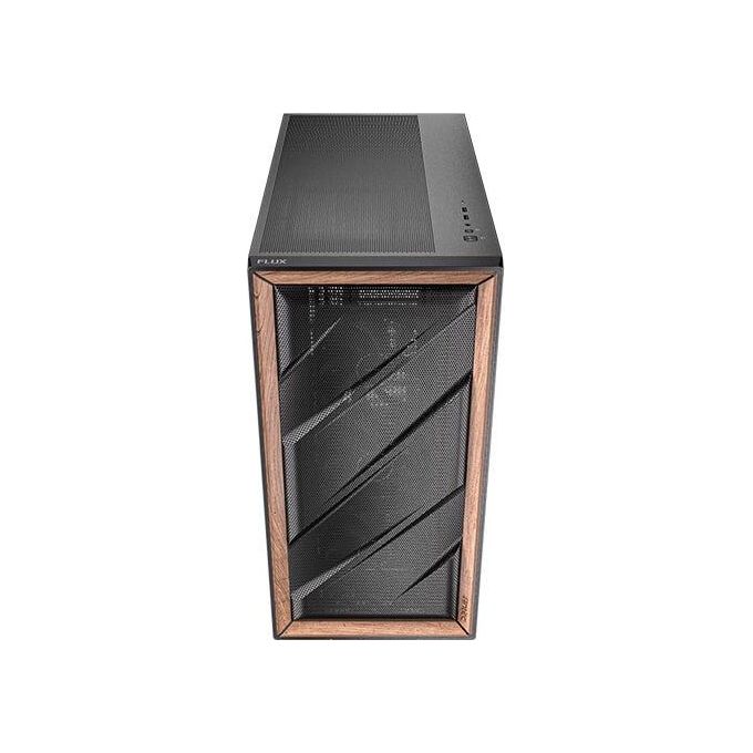 Antec Flux Wood 5 Ventole Pwm Incluse Pannello Frontale ad Alto Flusso d'aria con Legno di Noce Type-C Radiatore da 420mm e Supporto per Scheda Madre con Connessione Posteriore