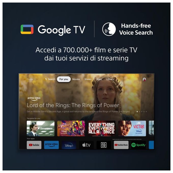 Sony Bravia KD55X85LAE Tv Full Array Led 55 pollici 4k Sat Hdr10 Wifi 4 Hdmi 2 Usbgo Android