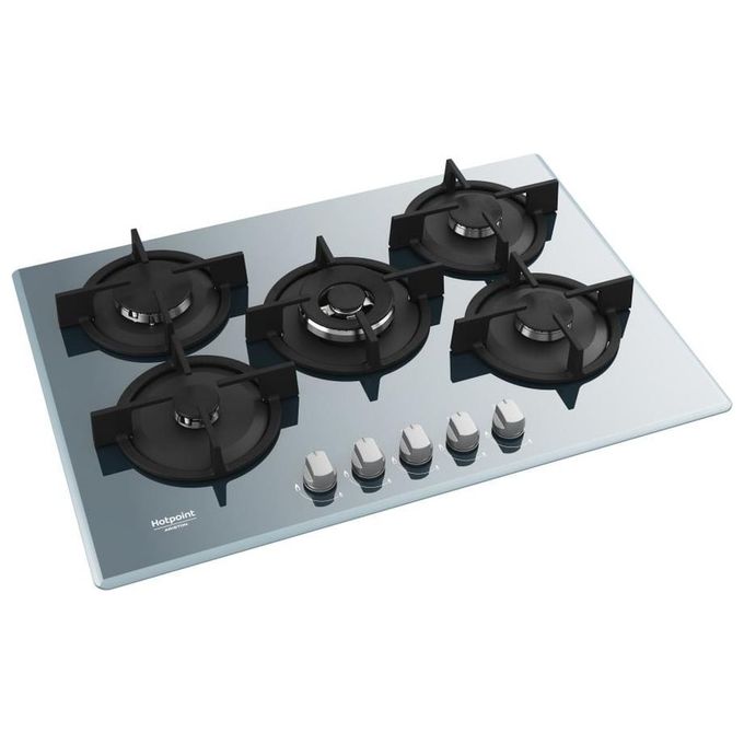 Hotpoint HAGD 72S-ICE Piano Cottura a Gas 5 Zone Griglie in Ghisa 73 cm