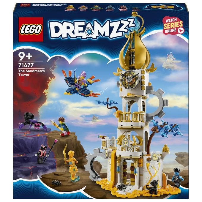 LEGO DREAMZzz 71477 La Torre di Sandman, Castello Giocattolo Trasformabile con Personaggi, Regalo per Bambini di 9+ Anni