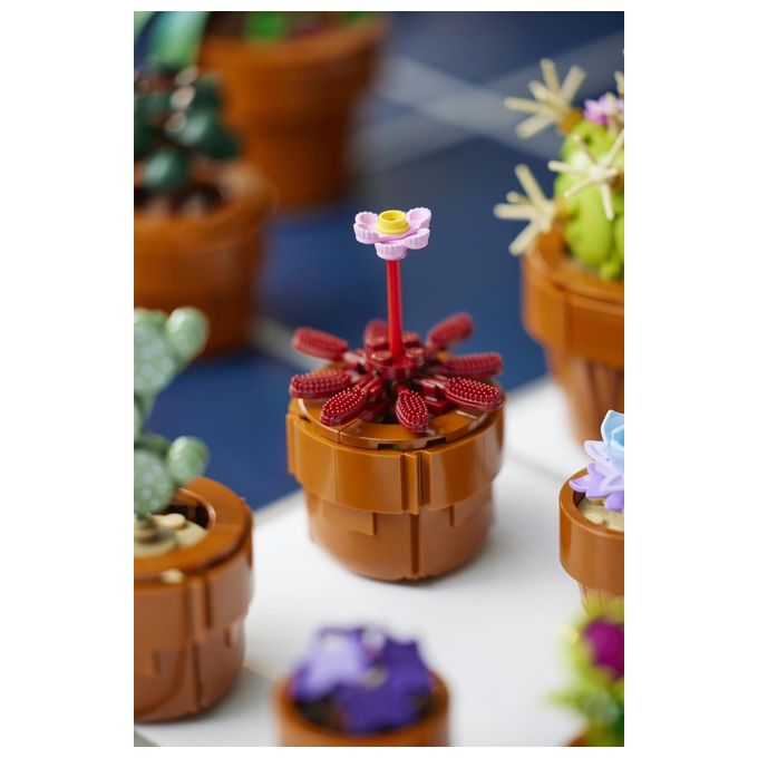 LEGO Icons 10329 Piantine, Collezione Botanica con Fiori Artificiali, Decorazione Casa, Idea Regalo di Compleanno Donna o Uomo