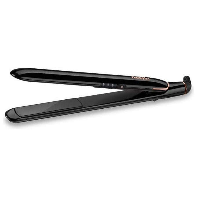 BaByliss ST255E Piastra Lisciante con Rivestimento in Titanium-Ceramic Funzione Ionica Anti-Crespo Funzione Protect Funzione Intense 6 Temperature Nero