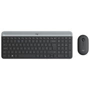 Logitech MK470 Kit Mouse Tastiera Wireless, Sottile Silenzioso, Layout Italiano, Grafite