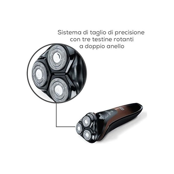 Beurer HR 8000 Rasoio a Testine Rotanti Elettrico senza Fili