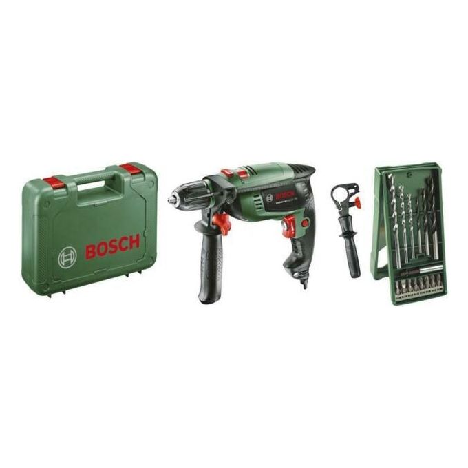Bosch 0603131000F Universal Impact 700 Trapano a Percussione 701W 13mm Mandrino PressandLock Reversibile colore Verde