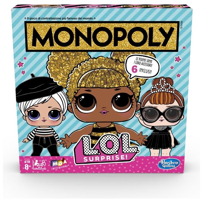 HASBRO Monopoly L.o.l. Gioco da Tavolo Divertente per Tutta la Famiglia con Caratteri e Atmosfera L.o.l.