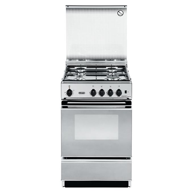 De Longhi SEX 554 N ED Linea Smart Cucina a Gas Libera Installazione Forno Elettrico 4 Fuochi Classe energetica B Grill Elettrico 3 Funzioni 50 cm Acciaio Inox