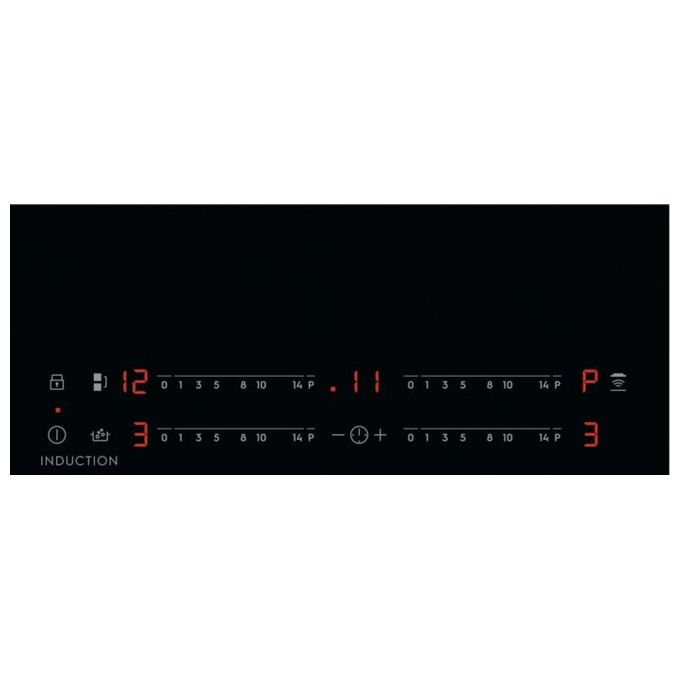 Electrolux EIS82449C Piano Cottura a Induzione in Vetroceramica 4 Zone Infinite Hob2Hood Bridge SenseBoil 80 cm Nero