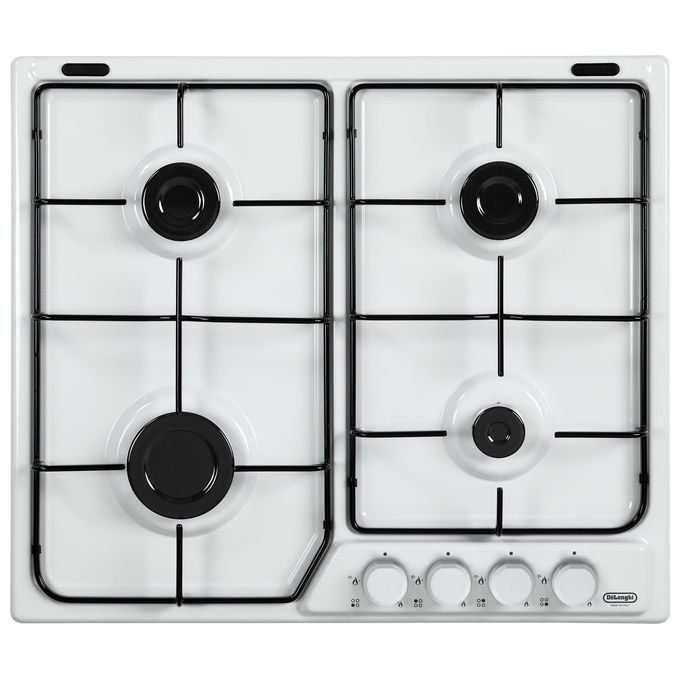 DeLonghi FFB 46 ASV Linea Family Piano cottura a Gas 4 Fuochi Serigrafia laser 60 cm Bianco