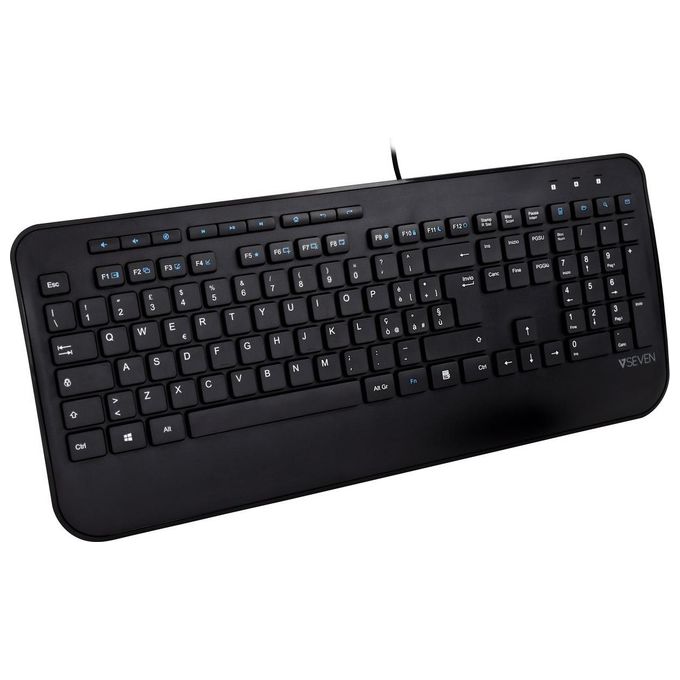 V7 KU300IT Tastiera Pro usb Multimediale con Poggiapolsi Layout Italiano