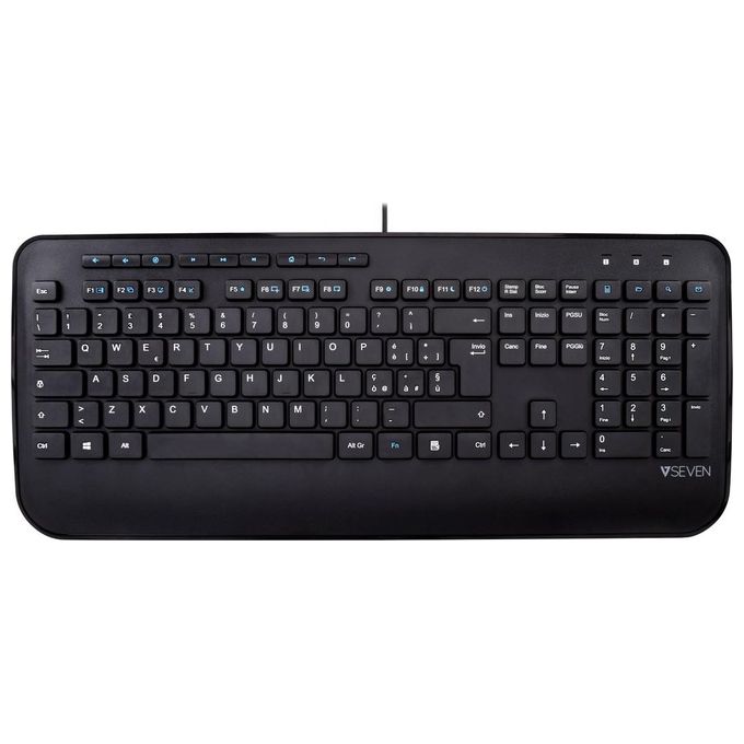 V7 KU300IT Tastiera Pro usb Multimediale con Poggiapolsi Layout Italiano