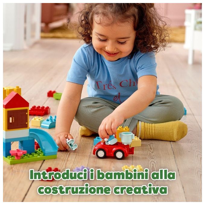 LEGO 10914 DUPLO Contenitore di Mattoncini Grande 85 Pezzi con Numeri Animali e Auto colore Multicolore