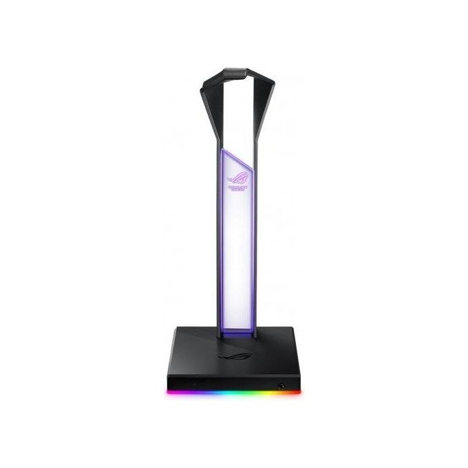 ASUS ROG Throne Qi - Supporto per cuffie con ricarica wireless, audio surround 7.1, due porte USB 3.1 e Aura Sync