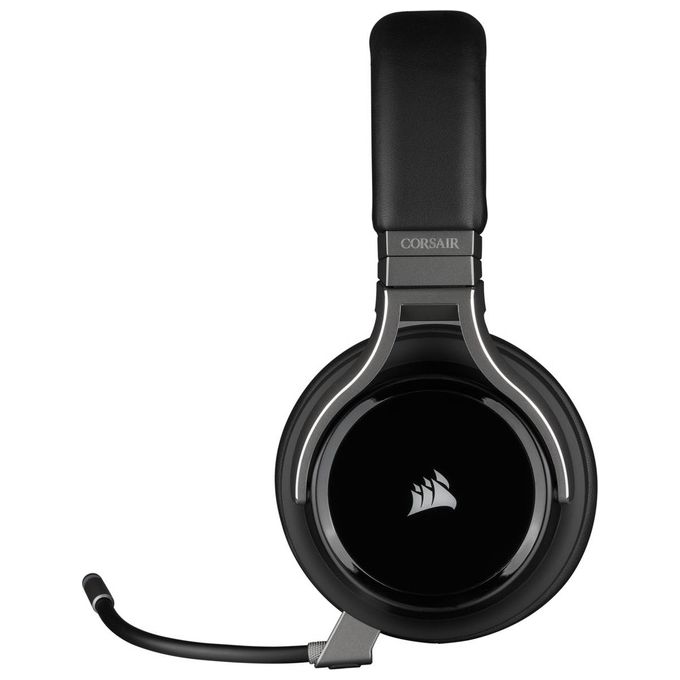Corsair Virtuoso RGB Wireless Alta Fedelta' Cuffia Gaming, 7.1 Surround Audio, Microfono Omnidirezionale, Compatibili con PC, Xbox One, PS4, Nintendo Switch e dispositivi Mobile, Carbonio
