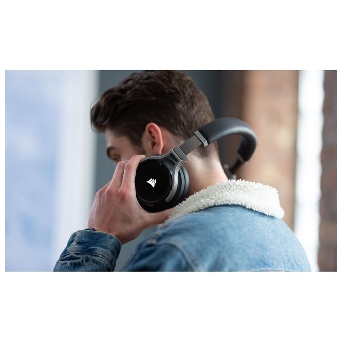 Corsair Virtuoso RGB Wireless Alta Fedelta' Cuffia Gaming, 7.1 Surround Audio, Microfono Omnidirezionale, Compatibili con PC, Xbox One, PS4, Nintendo Switch e dispositivi Mobile, Carbonio
