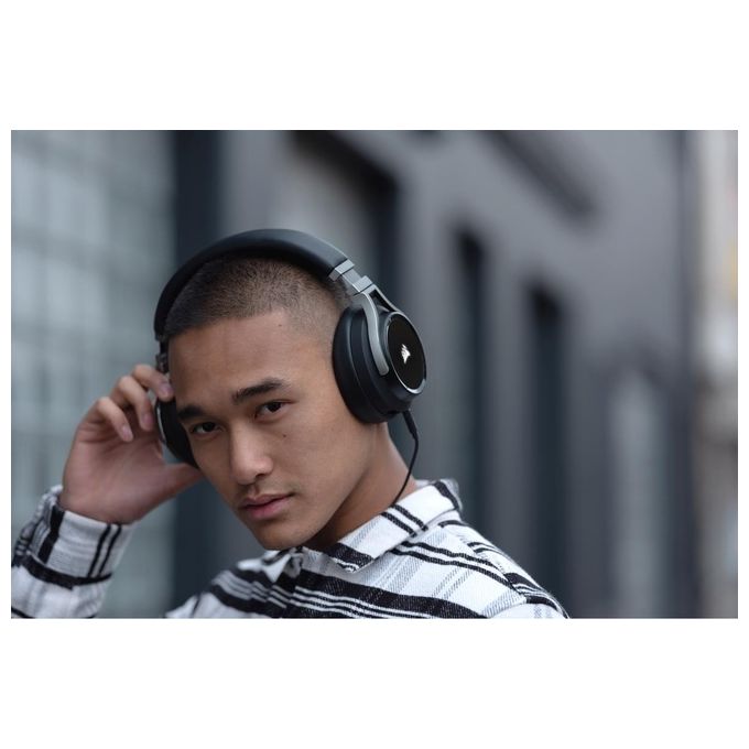 Corsair Virtuoso RGB Wireless Alta Fedelta' Cuffia Gaming, 7.1 Surround Audio, Microfono Omnidirezionale, Compatibili con PC, Xbox One, PS4, Nintendo Switch e dispositivi Mobile, Carbonio