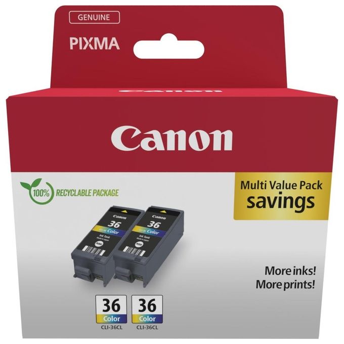 Canon CLI-36 Cartuccia D'inchiostro Color Twin Pack