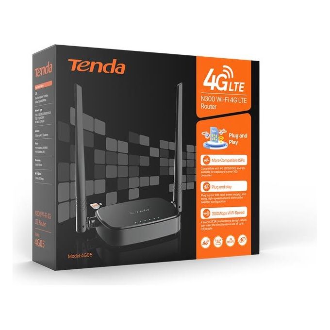 Tenda 4G05 Router Wi-Fi N300 4G Lte