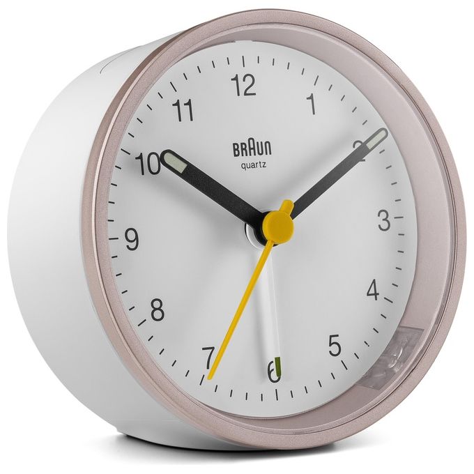 Braun BC 12 PW Sveglia al Quarzo Rosa-Bianco