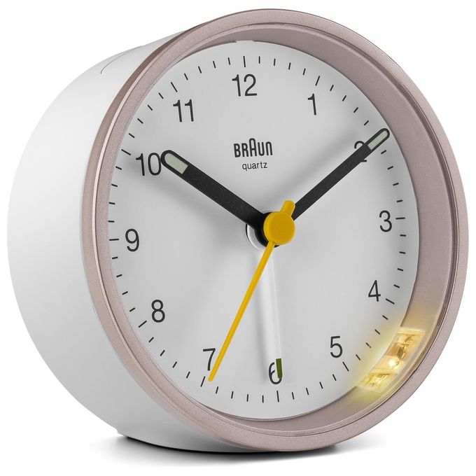 Braun BC 12 PW Sveglia al Quarzo Rosa-Bianco