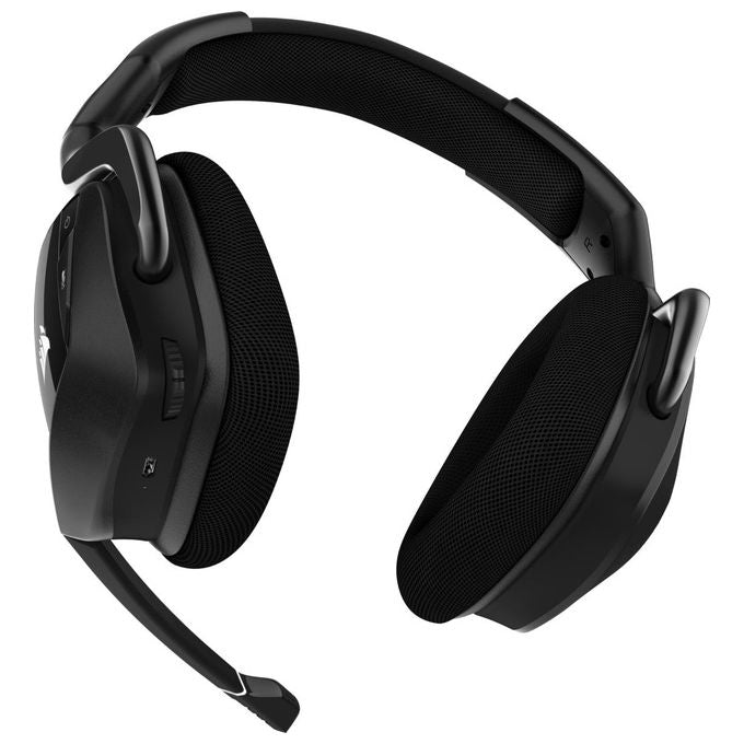 Corsair VOID ELITE RGB Wireless Cuffie Gaming con Microfono, Audio 7.1 Surround, Wireless 2,4GHz a Bassa Latenza, 12 metri di Portata, Personalizzabili Illuminazione con PC, PS4 Compatibilita', Nero