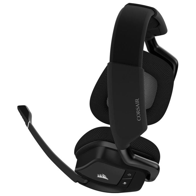 Corsair VOID ELITE RGB Wireless Cuffie Gaming con Microfono, Audio 7.1 Surround, Wireless 2,4GHz a Bassa Latenza, 12 metri di Portata, Personalizzabili Illuminazione con PC, PS4 Compatibilita', Nero