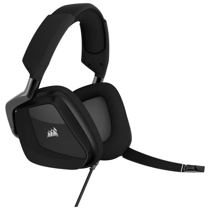 Corsair VOID ELITE RGB USB Cuffie Gaming con Microfono, Audio 7.1 Surround, Microfono Omnidirezionale Ottimizzato, Personalizzabili Illuminazione, Microfibra Tessuto Padiglioni, Nero