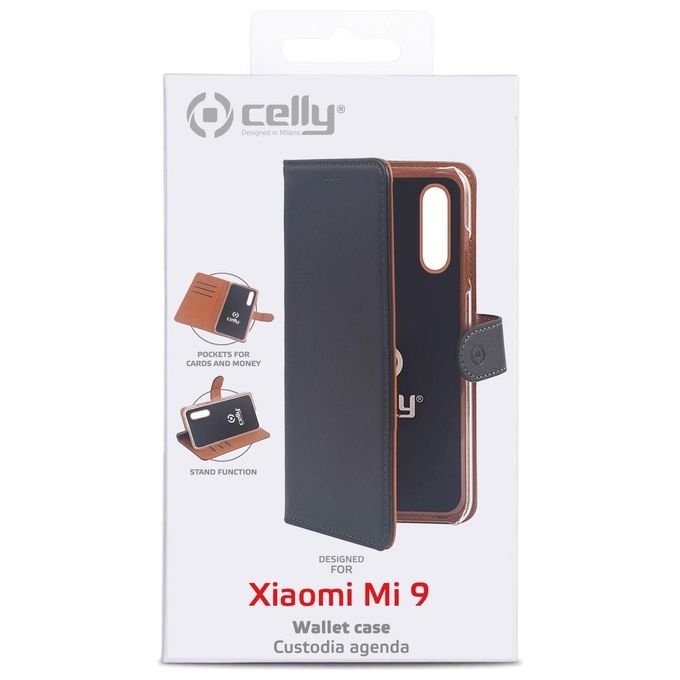 Celly Wally Custodia a Libro per iPhone 11 Nero