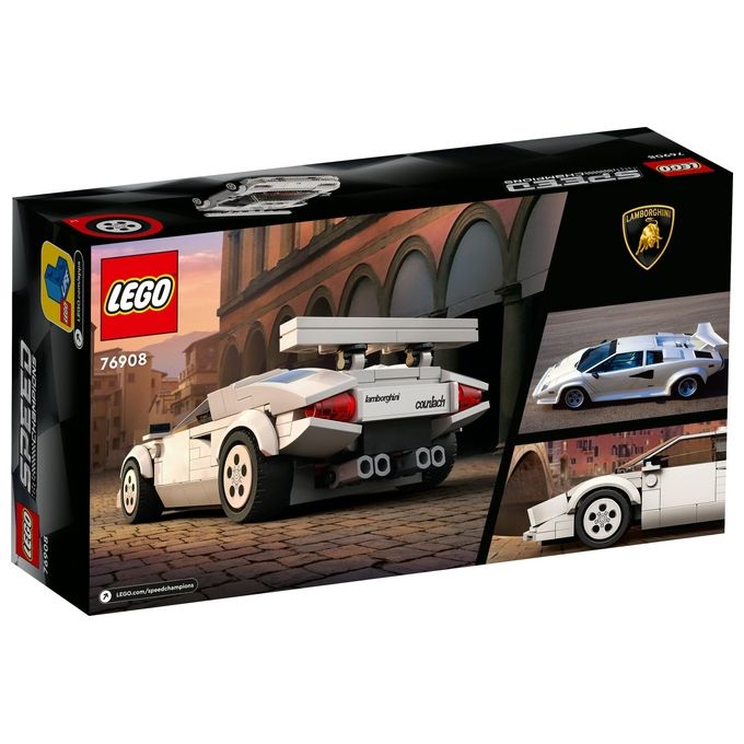LEGO Speed Champions 76908 Lamborghini Countach, Giochi per Bambini di 8+ Anni, Auto Sportiva Giocattolo, Replica Supercar