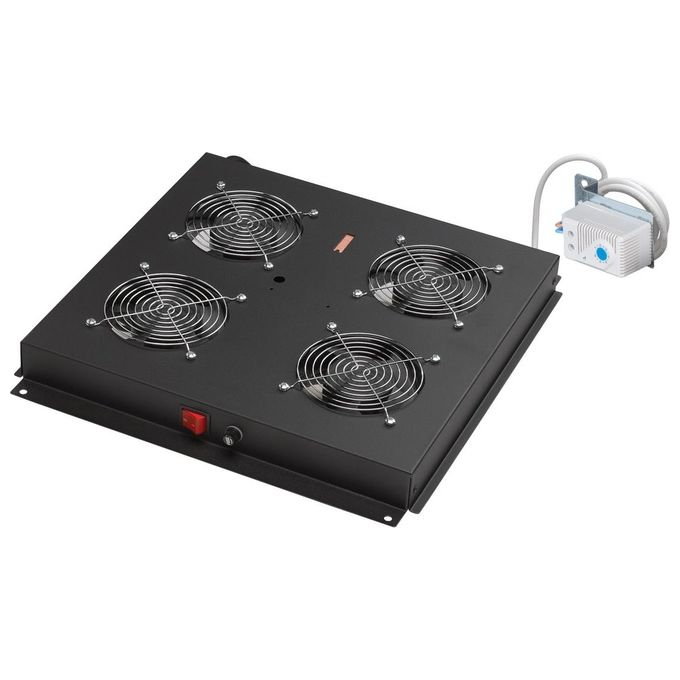 Link Gruppo 4 Ventole con Termostato per Armadi Rack Link Eavi Nero
