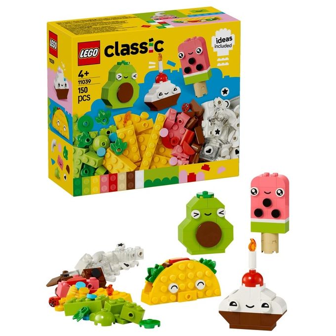 LEGO Classic Alimenti Creativi Piccolo Set di Giochi di Fantasia per Bambini e Bambine da 4 Anni in su con Cibo Giocattolo in Plastica da Costruire e Ricostruire in Altre Forme Idea Regalo 11039