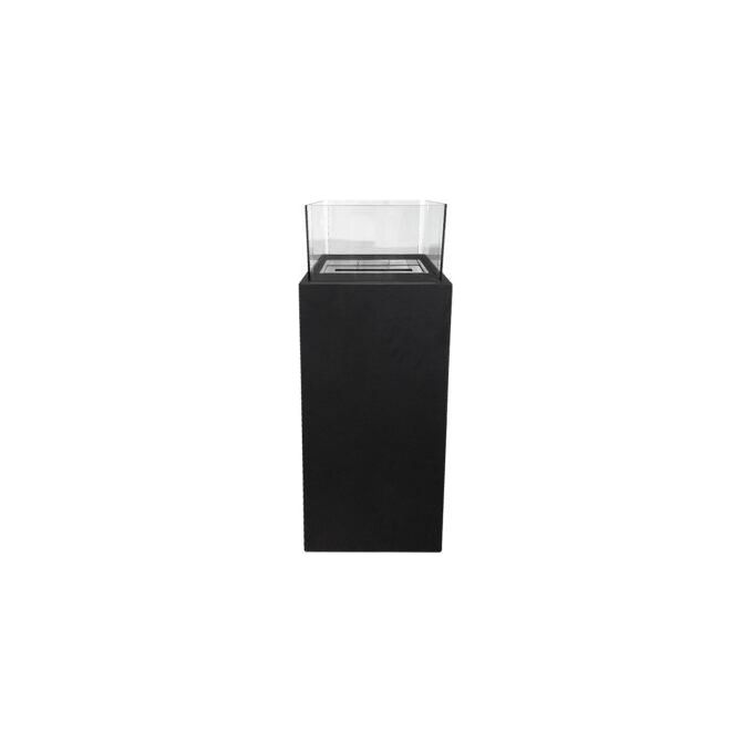 Divina Fire Camino a bioetanolo da terra per interno esterno Ischia Nero 40x40x115