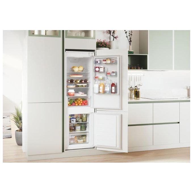 Candy Fresco CBL3518EVW Frigorifero da incasso Combinato Capacita' 263 Litri Classe Energetica E Statico Candy In-Tech Air Plus + 177,2 cm Bianco